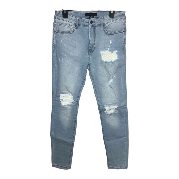 Forever 21 Mens Distressed Skinny Jeans Light Denim Size 33 - Picture 1 of 7
